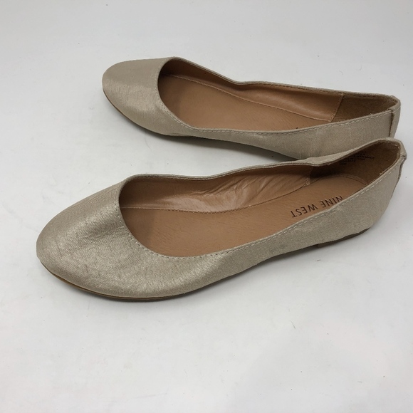 Nine West Gold Smart Move Flats 5.5 - Picture 3 of 7